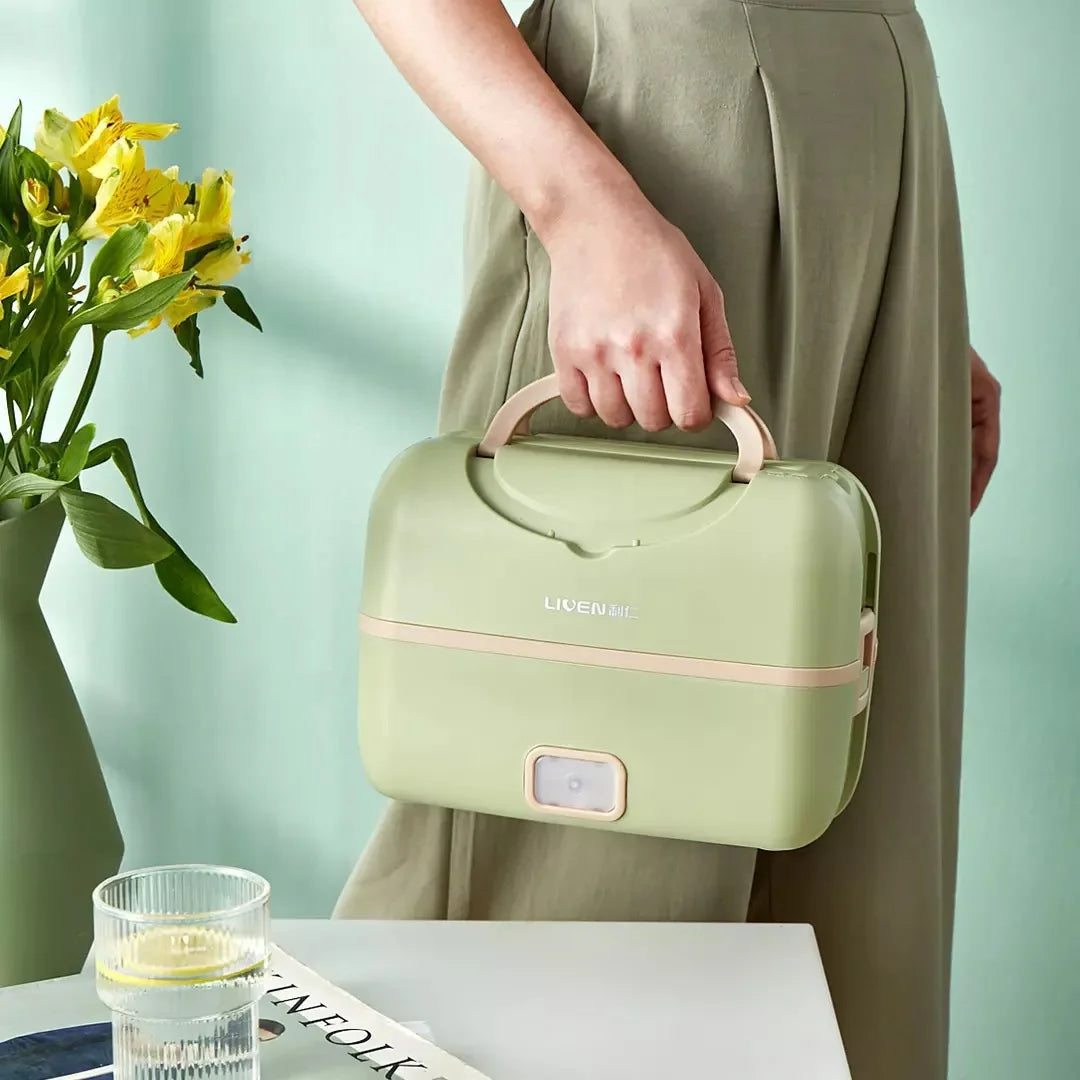 Liren Portable Electric Lunch Box – 304 Stainless Steel