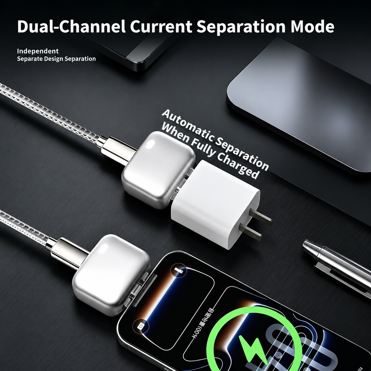 ChargeGuard Pro™ — USB-C Auto Shut-Off Charger Adapter