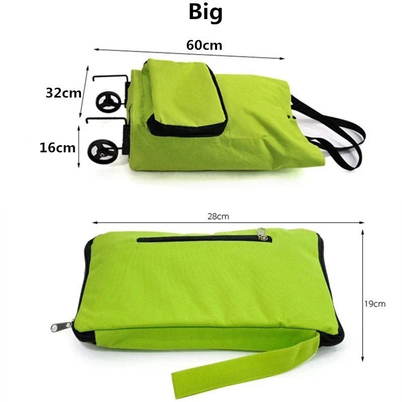 Folding Shopping Cart Bag with Wheels