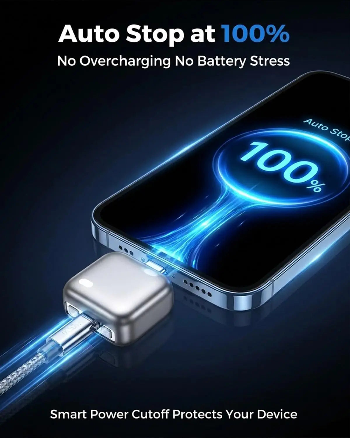ChargeGuard Pro™ — USB-C Auto Shut-Off Charger Adapter