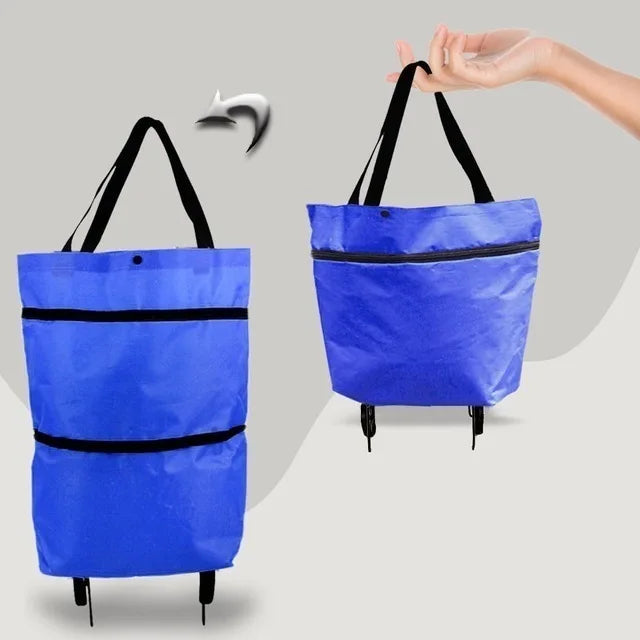 Folding Shopping Cart Bag with Wheels