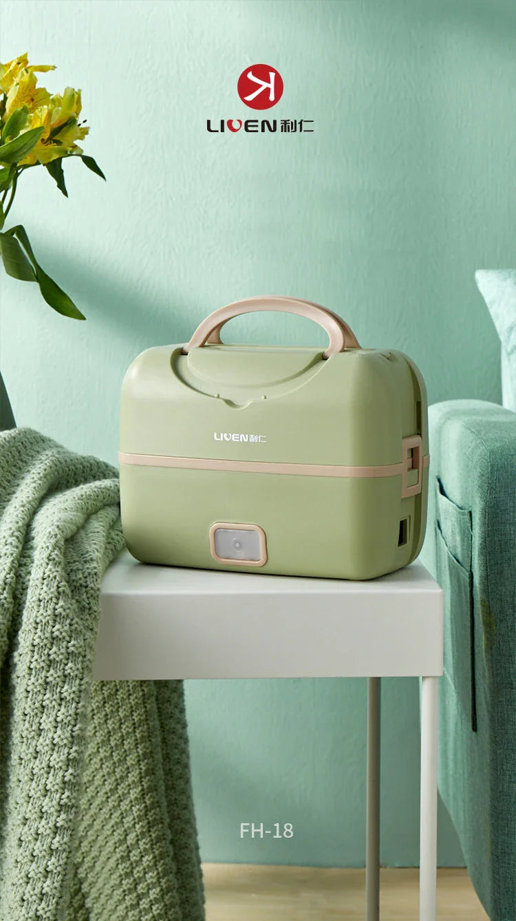 Liren Portable Electric Lunch Box – 304 Stainless Steel