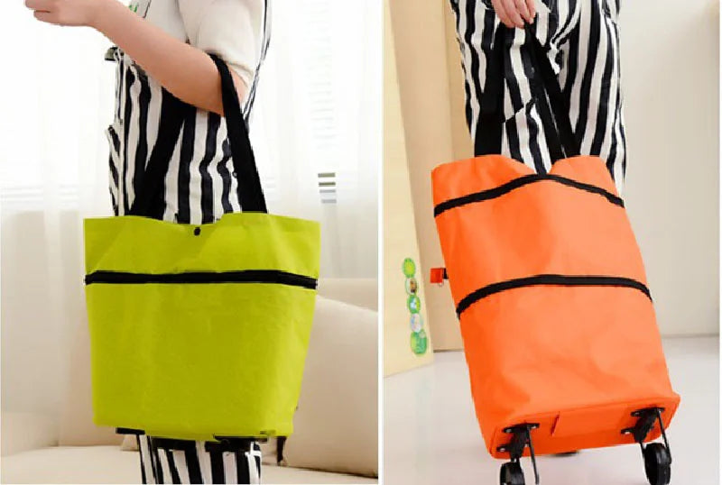 Folding Shopping Cart Bag with Wheels
