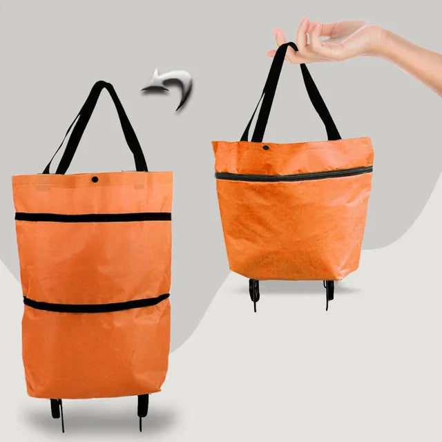 Folding Shopping Cart Bag with Wheels