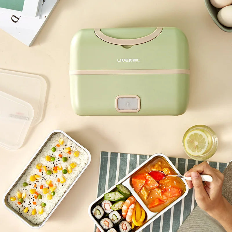 Liren Portable Electric Lunch Box – 304 Stainless Steel
