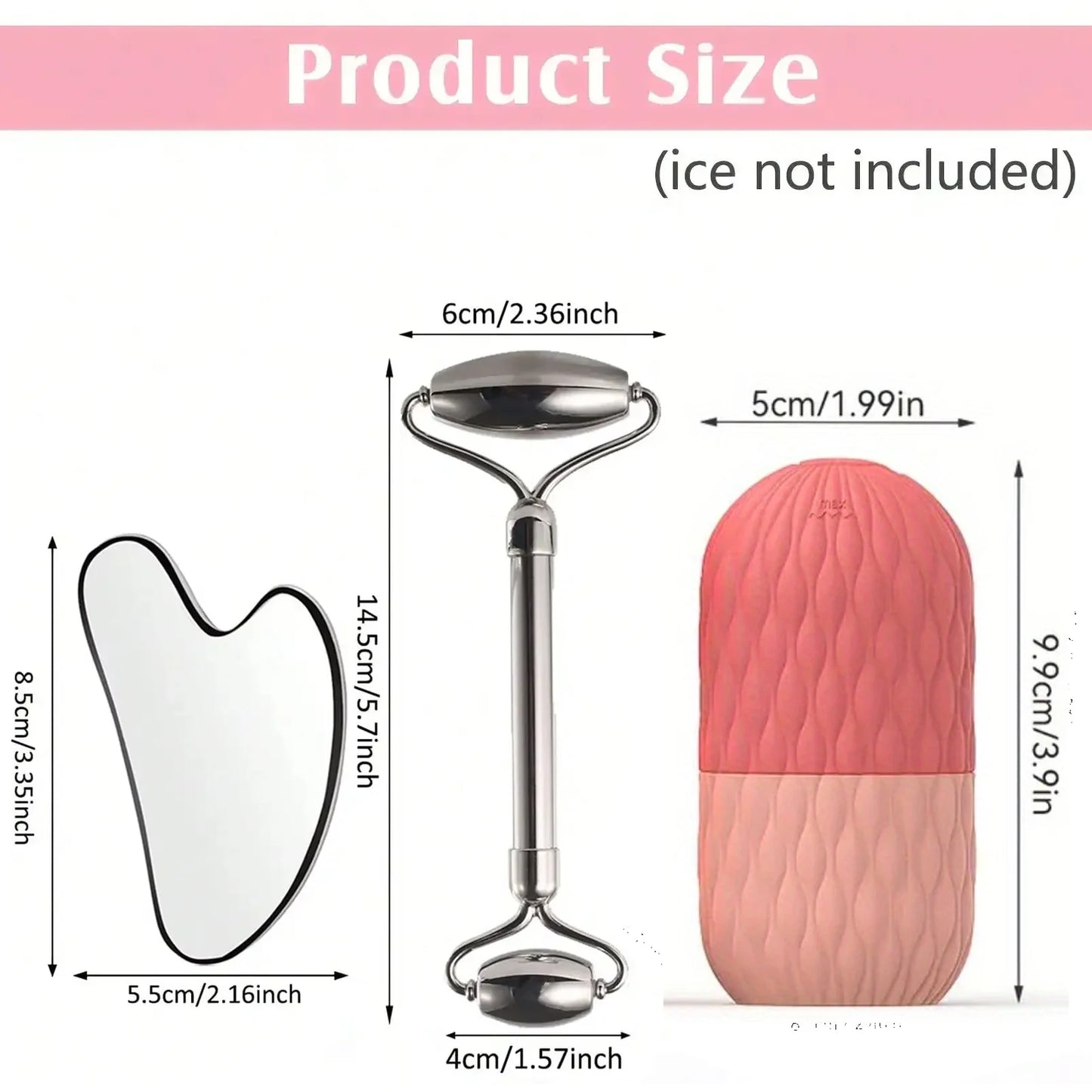 “3-in-1 Ice Roller & Gua Sha Facial Massage Kit for Glowing Skin”