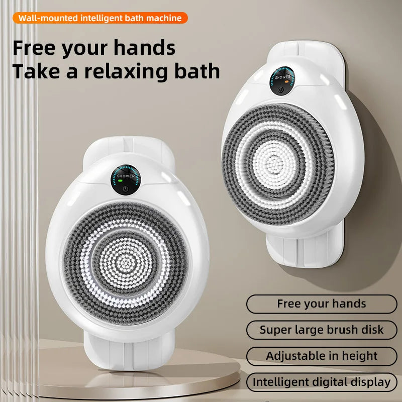 Automatic Wall-Mounted Bath Brush – Electric Body Scrubber