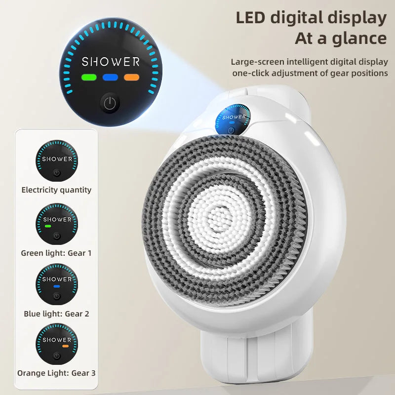 Automatic Wall-Mounted Bath Brush – Electric Body Scrubber