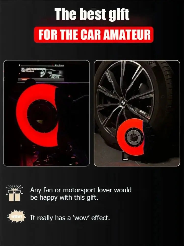 Brake Disc LED Desk Light – Rechargeable Automotive Ambient Decor