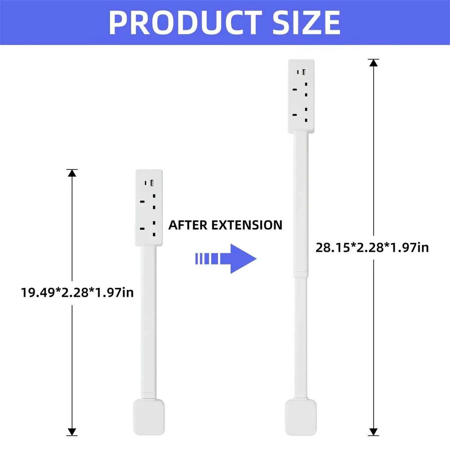 Rotating Wall Outlet Extender with USB