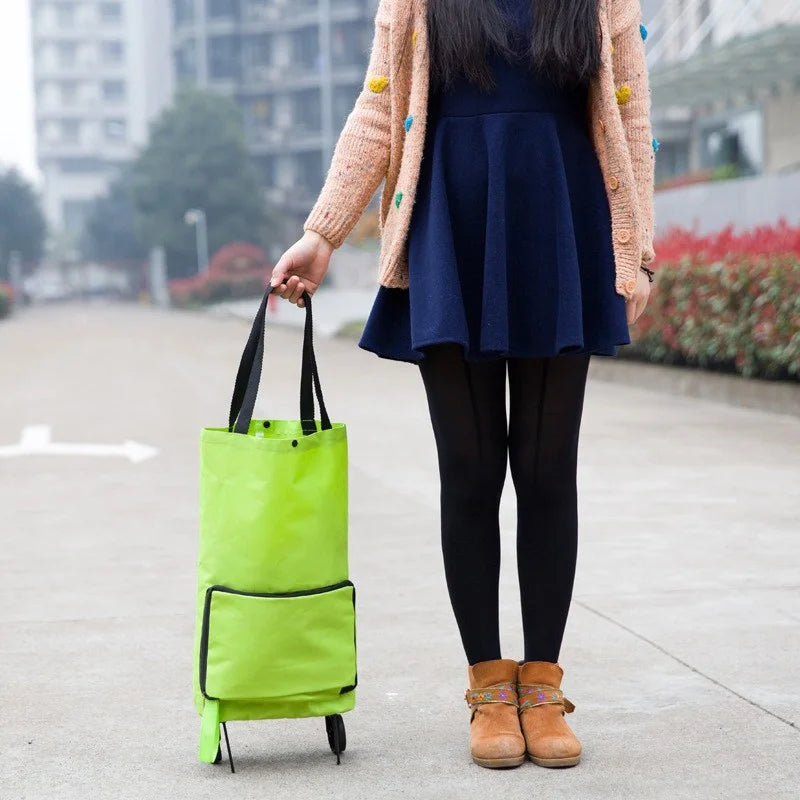 Folding Shopping Cart Bag with Wheels