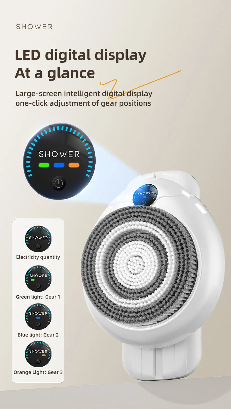 Automatic Wall-Mounted Bath Brush – Electric Body Scrubber
