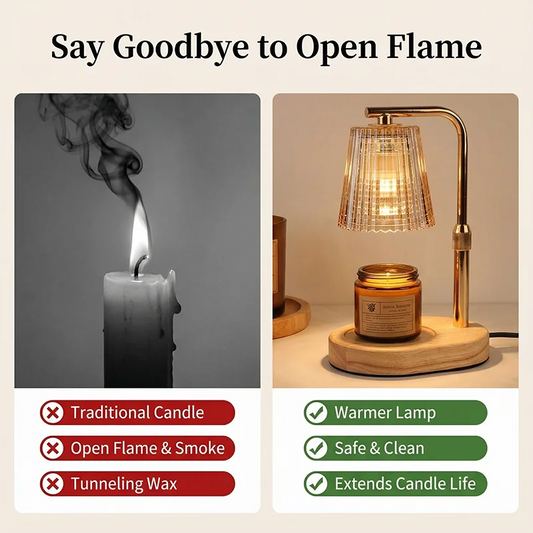 CandleGlow™ Candle Warmer Lamp — Timer, Dimmer & Adjustable Height