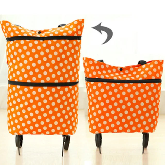 Folding Shopping Cart Bag with Wheels