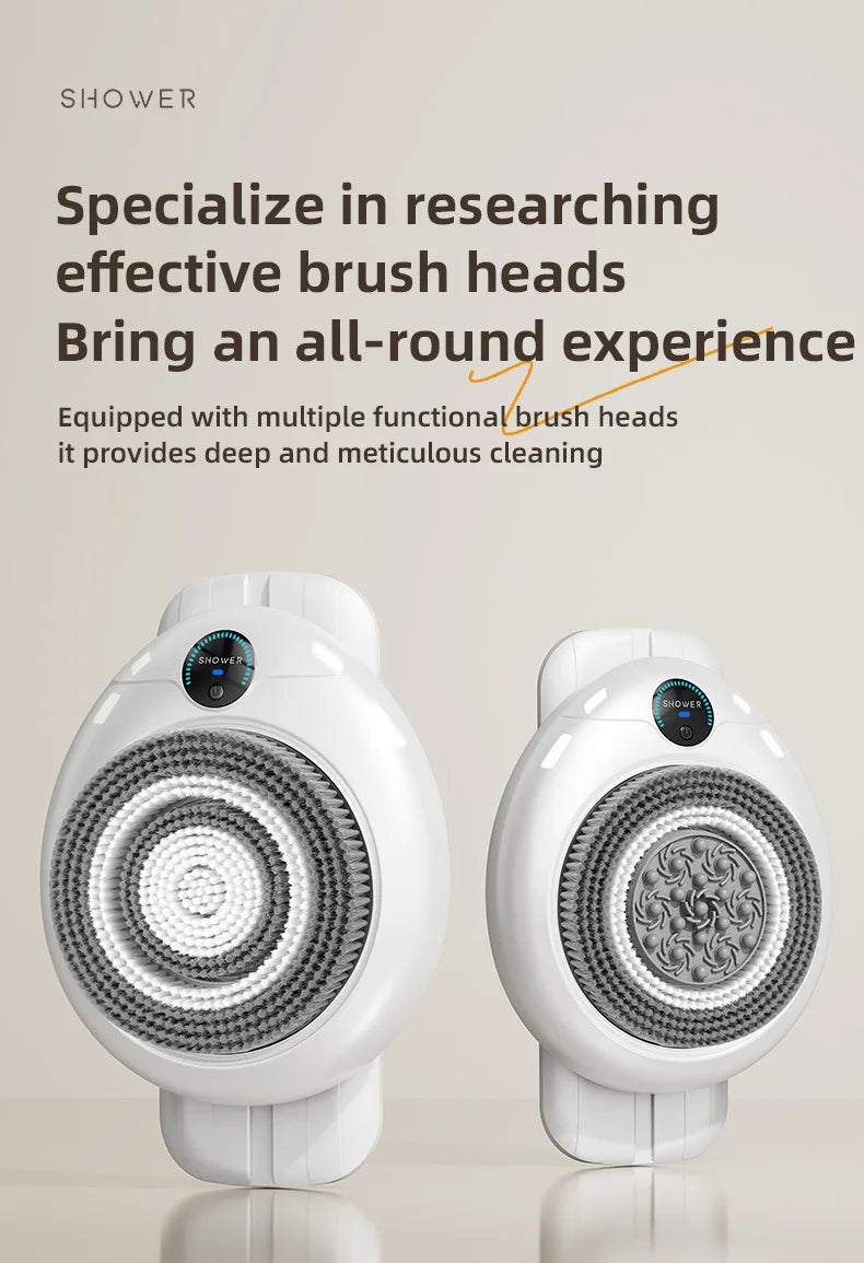 Automatic Wall-Mounted Bath Brush – Electric Body Scrubber
