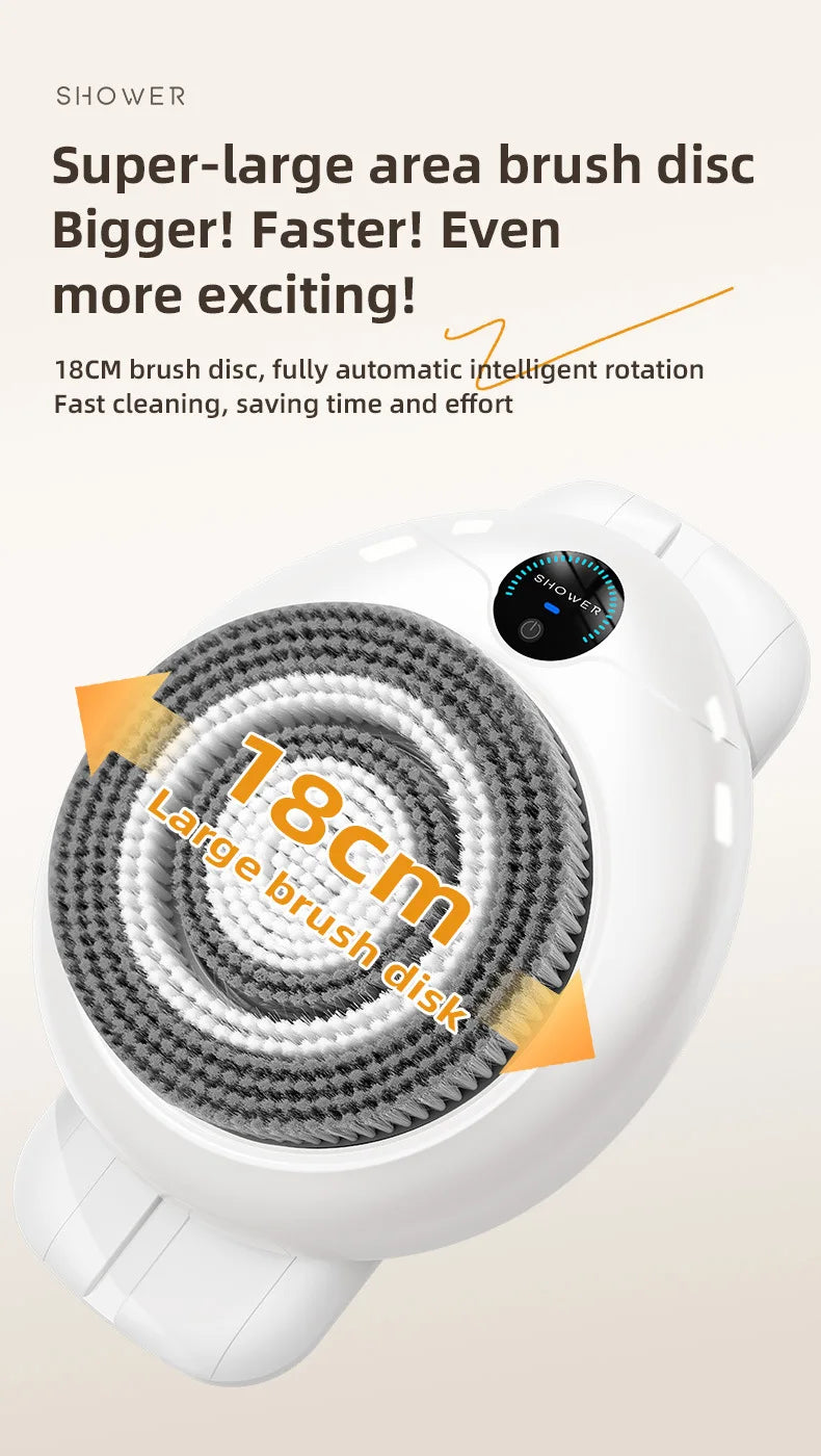 Automatic Wall-Mounted Bath Brush – Electric Body Scrubber