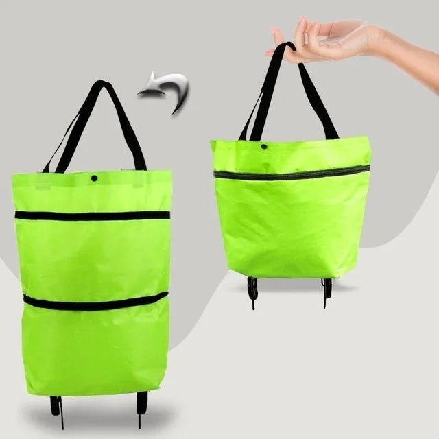 Folding Shopping Cart Bag with Wheels