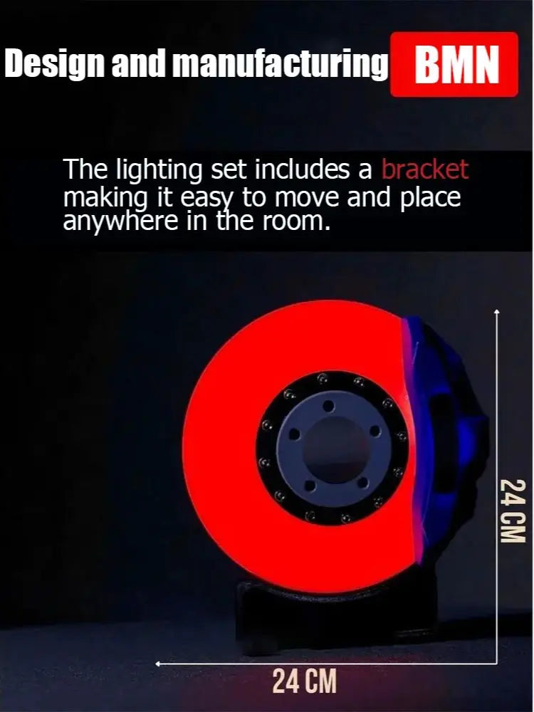 Brake Disc LED Desk Light – Rechargeable Automotive Ambient Decor