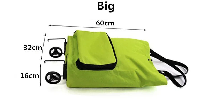 Folding Shopping Cart Bag with Wheels