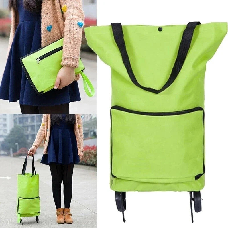 Folding Shopping Cart Bag with Wheels