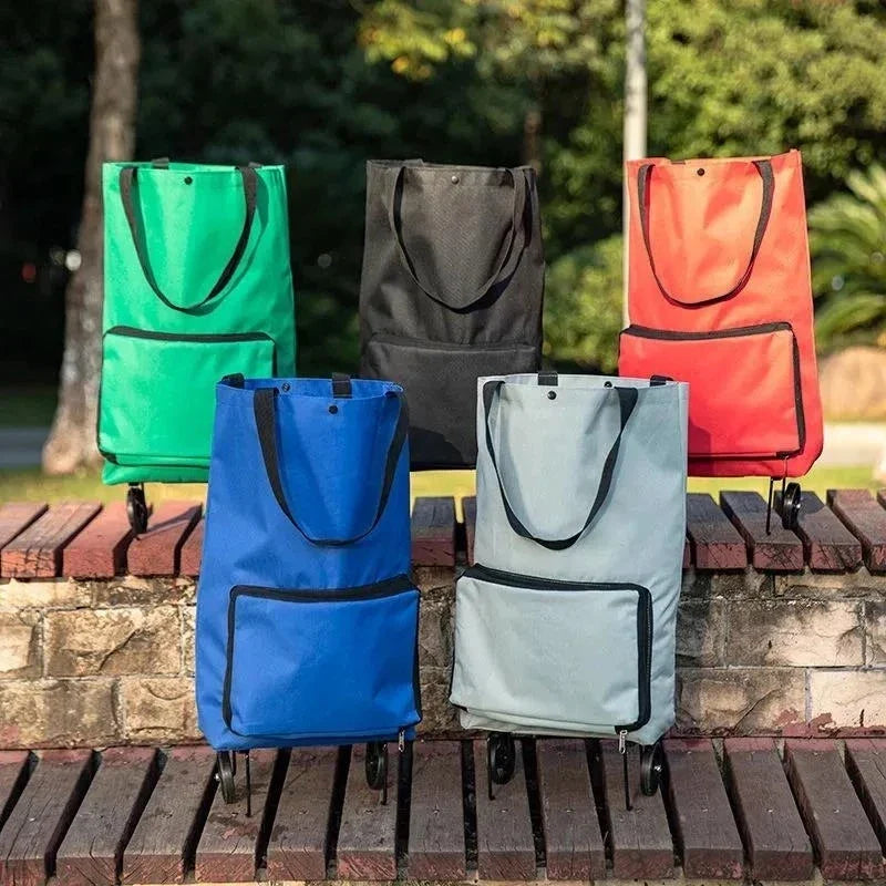 Folding Shopping Cart Bag with Wheels