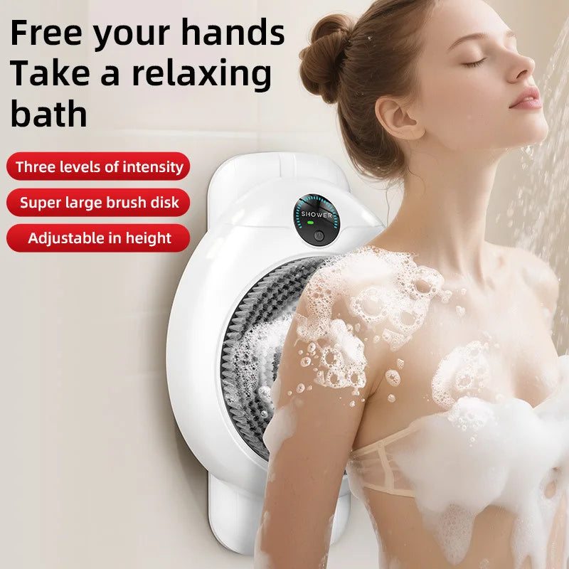 Automatic Wall-Mounted Bath Brush – Electric Body Scrubber