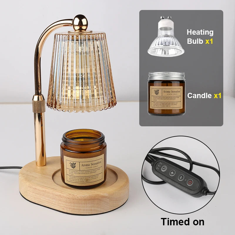 CandleGlow™ Candle Warmer Lamp — Timer, Dimmer & Adjustable Height