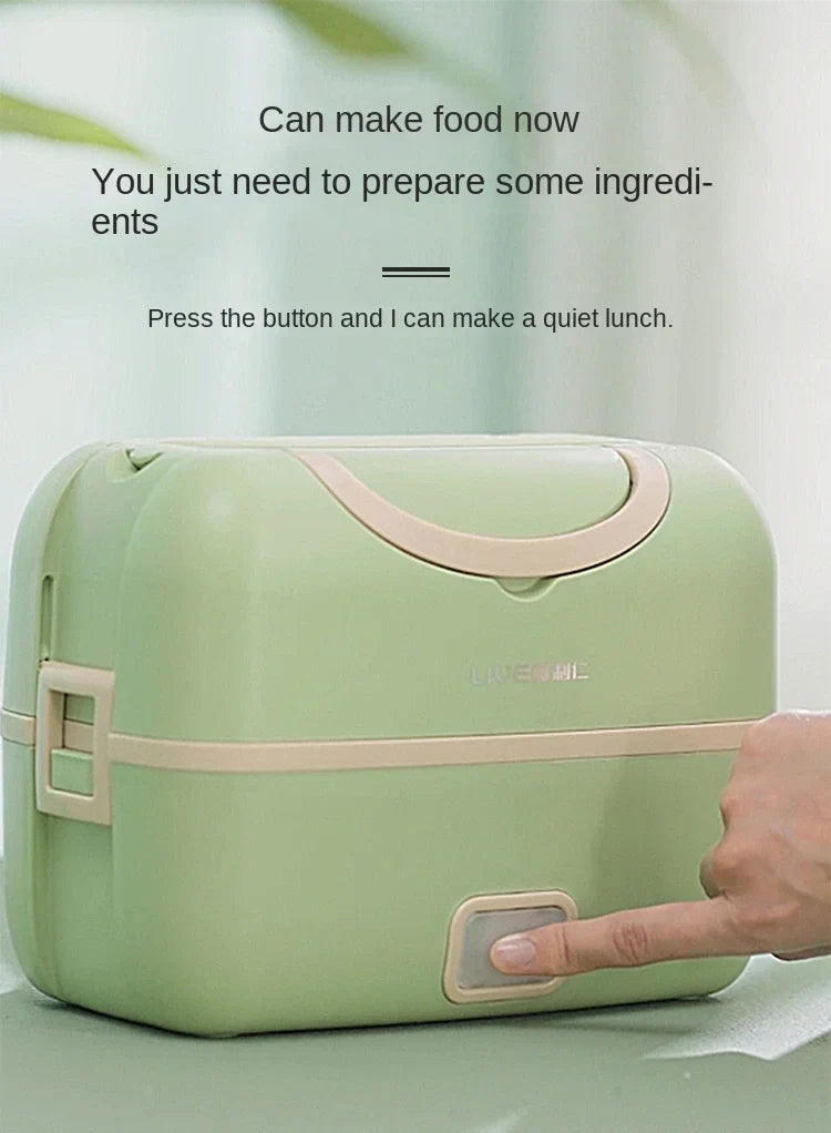 Liren Portable Electric Lunch Box – 304 Stainless Steel