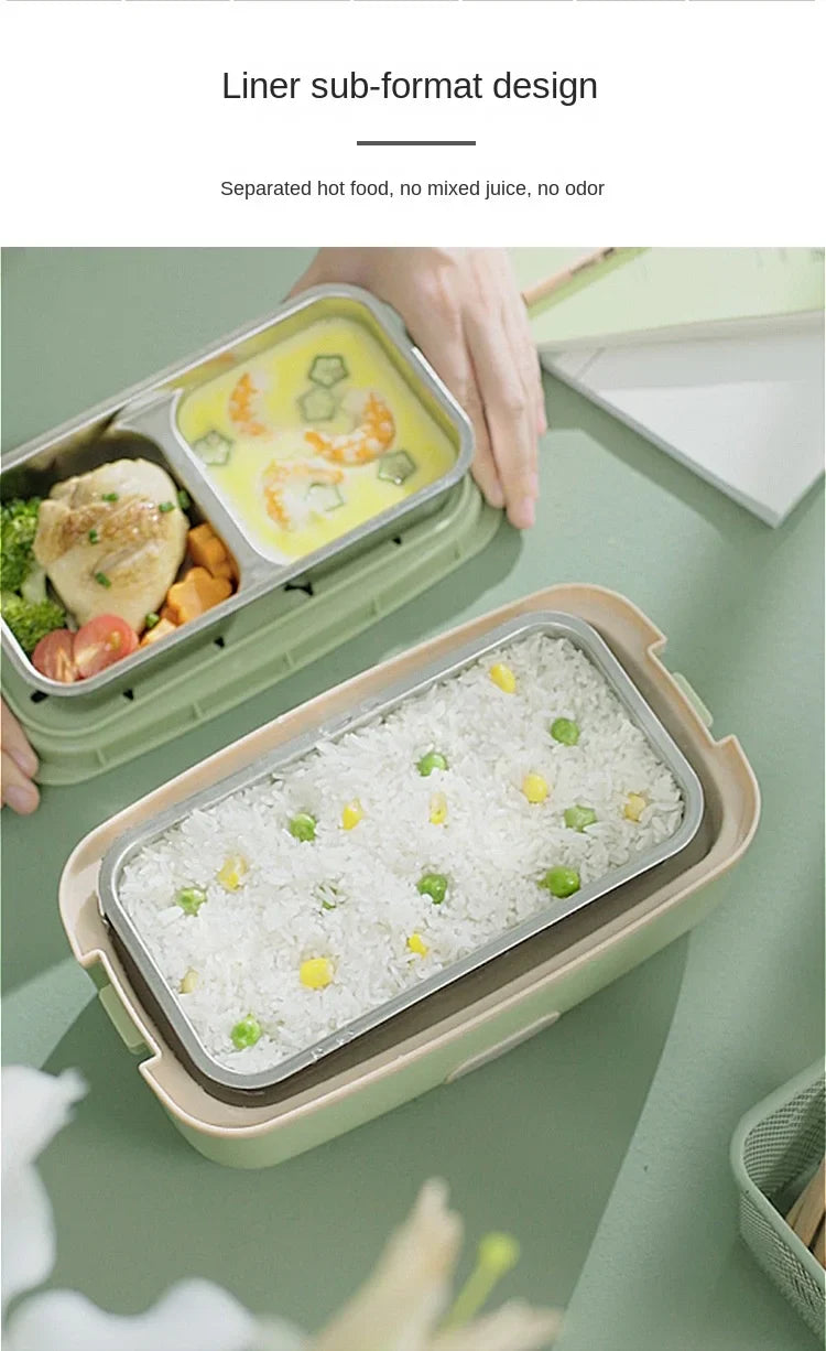 Liren Portable Electric Lunch Box – 304 Stainless Steel