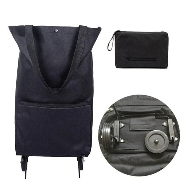 Folding Shopping Cart Bag with Wheels