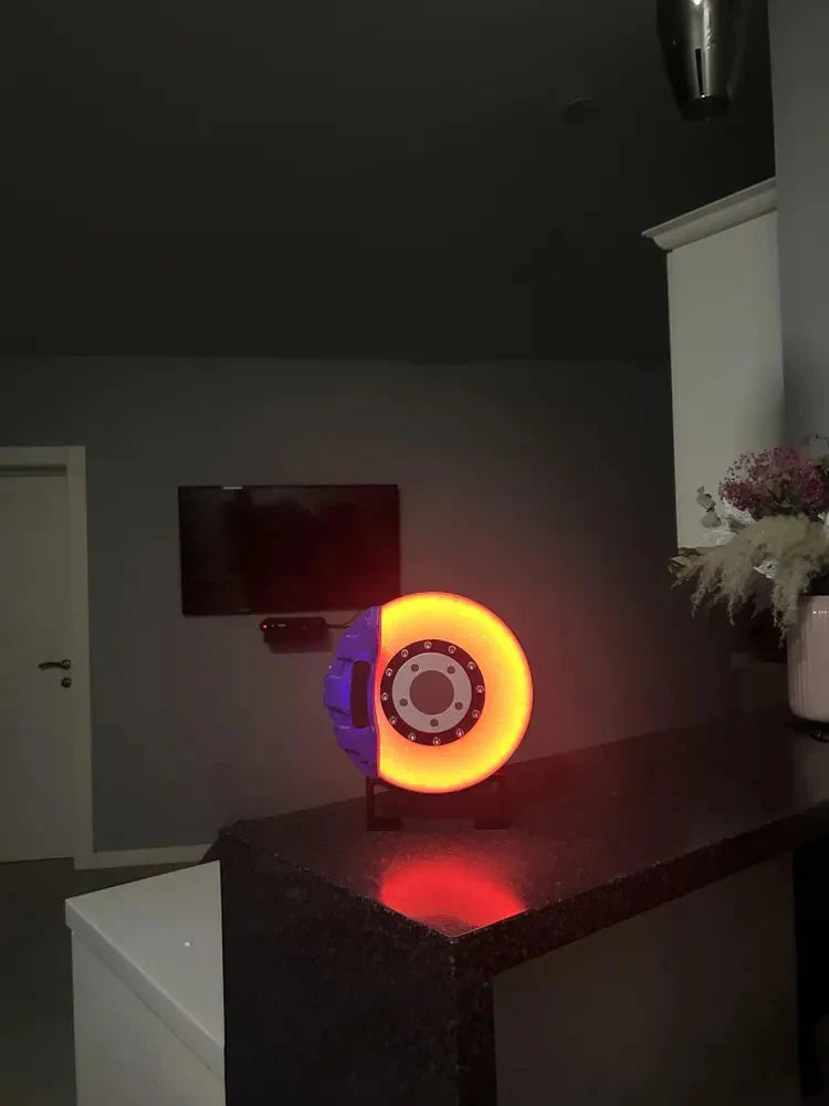 Brake Disc LED Desk Light – Rechargeable Automotive Ambient Decor