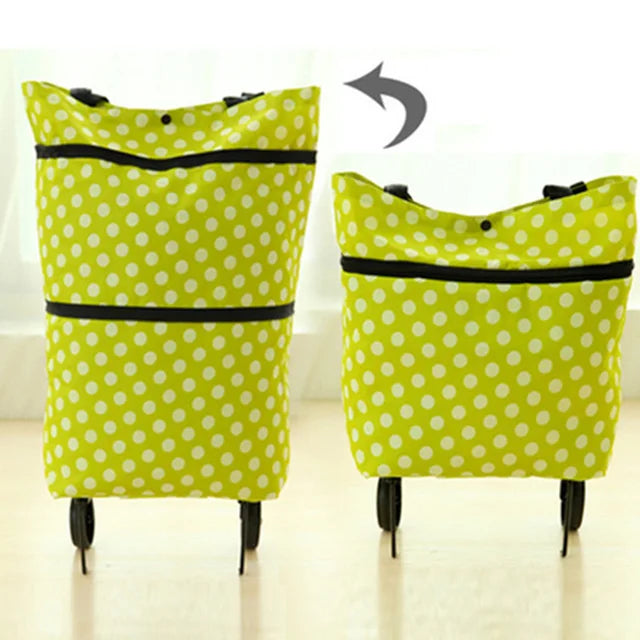 Folding Shopping Cart Bag with Wheels