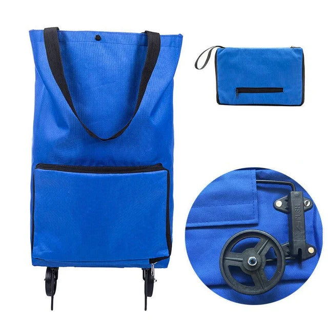 Folding Shopping Cart Bag with Wheels