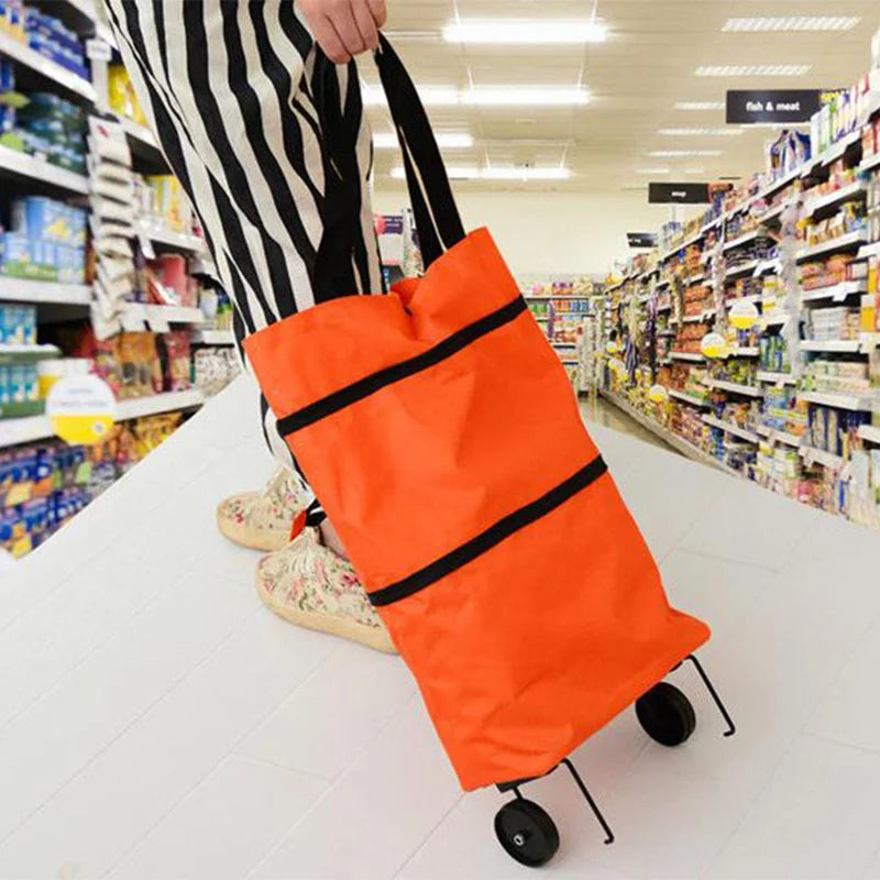 Folding Shopping Cart Bag with Wheels
