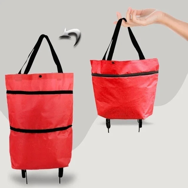 Folding Shopping Cart Bag with Wheels