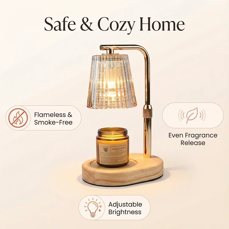 CandleGlow™ Candle Warmer Lamp — Timer, Dimmer & Adjustable Height