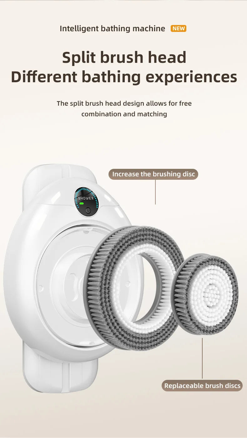 Automatic Wall-Mounted Bath Brush – Electric Body Scrubber